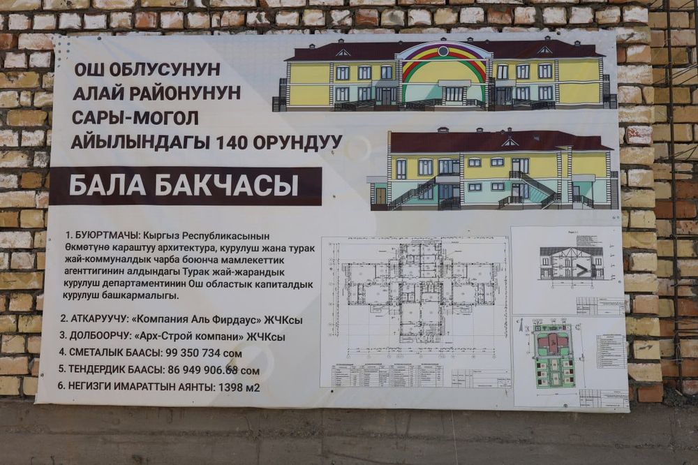 Тоолуу Сары-Могол айылында балдар бакча менен муниципалдык мейманкана курулат изображение публикации