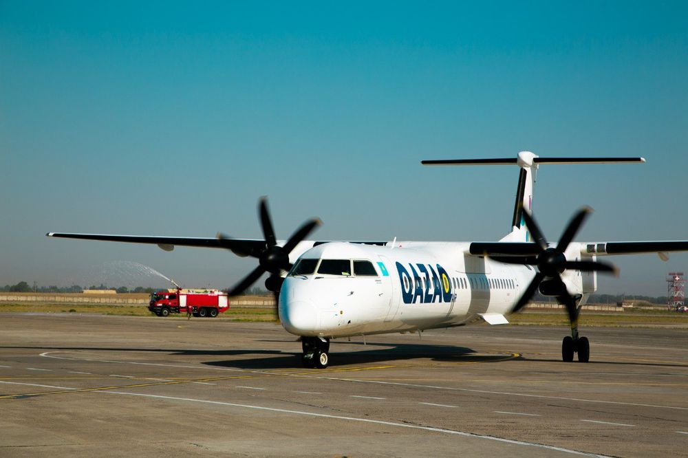 «Манас» Алматыдан QAZAQ AIR биринчи учагын кабыл алды изображение публикации