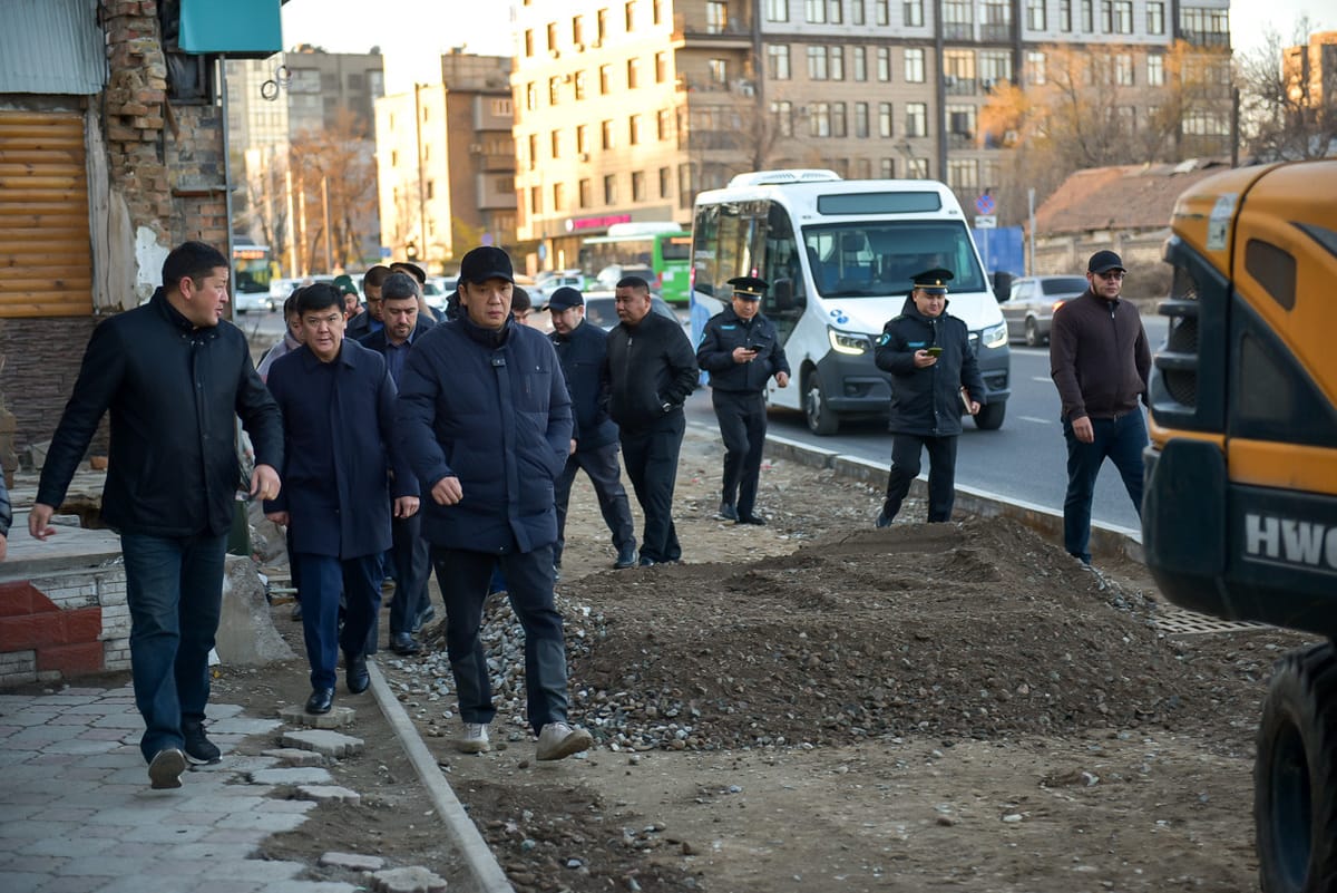 Бишкек мэри көчөлөрдөгү оңдоо иштерин текшерди