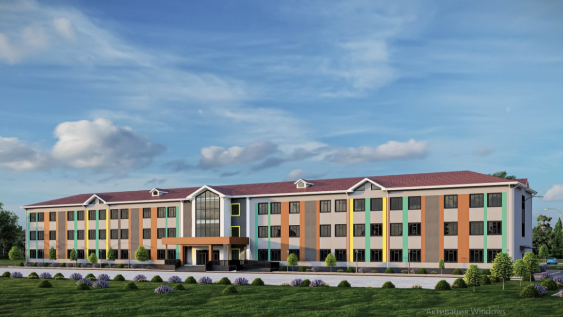 Достук айылында 3 кабаттуу жаңы мектеп курулууда