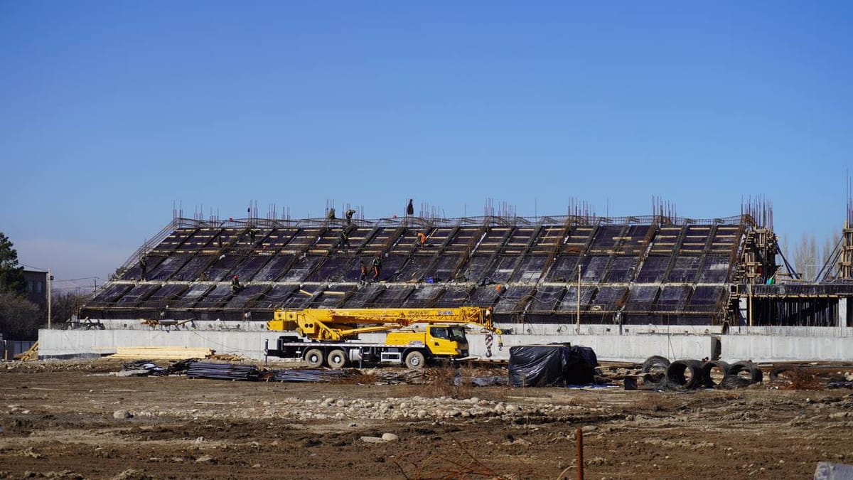 Таласта 5 миң орундуу эл аралык деңгээлдеги стадион курулуп жатат