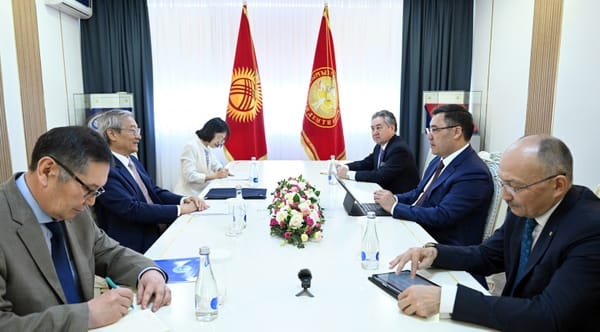 Садыр Жапаров ШКУнун башкы катчысы Чжан Минди кабыл алды