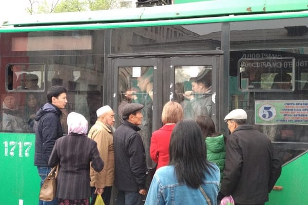 Бишкекке дагы 12 метрлик  95 автобус келет