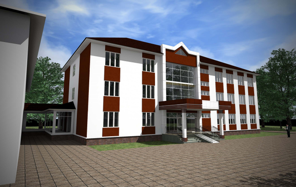 Аксыда үч кабаттуу заманбап мектеп курулууда