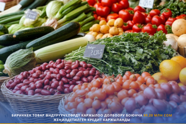 Бириккен товар өндүрүүчүлөр 89,20 млн сом жеңилдетилген кредит алышты