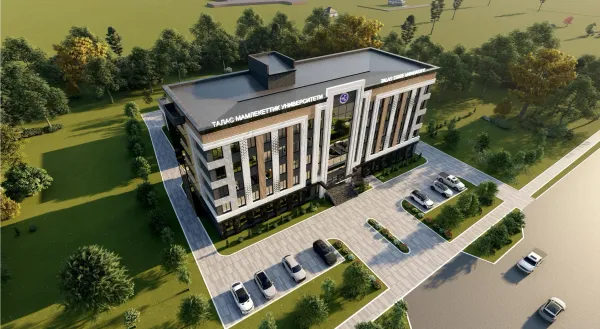 Таласы шаарында Талас университетинин 5 кабаттуу жаңы имараты курулуп жатат