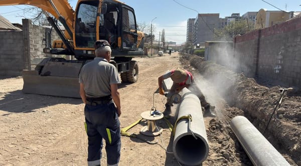 Бишкекте Леваневский көчөсүнүн бир бөлүгүндө оңдоо иштери жүрүүдө