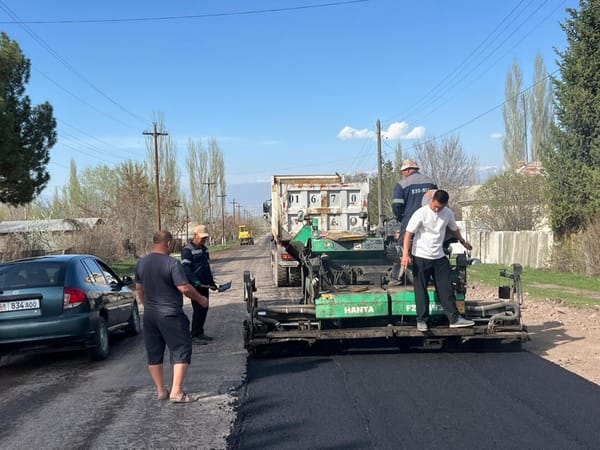 Токмокто 2 чакырым жолго асфальт төшөө иштери башталды
