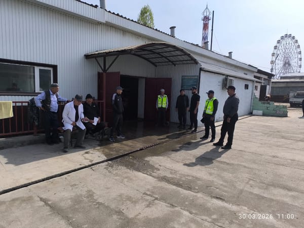 Каракол мал базары толук дезинфекцияланды